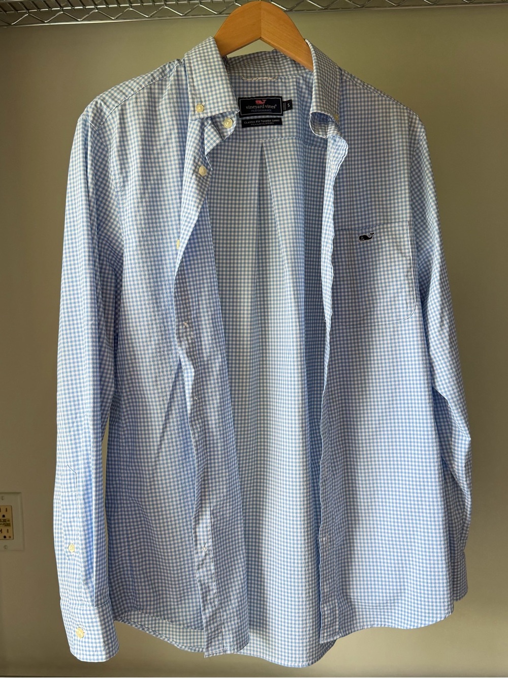 Vineyard Vines Blue & White Gingham Button-Down Shirt